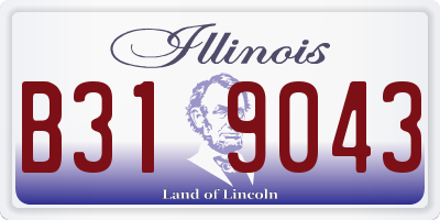 IL license plate B319043