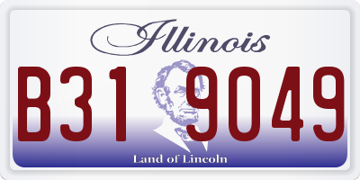 IL license plate B319049