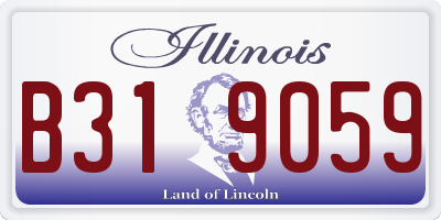 IL license plate B319059