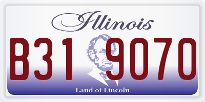 IL license plate B319070