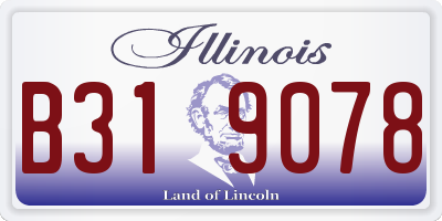 IL license plate B319078