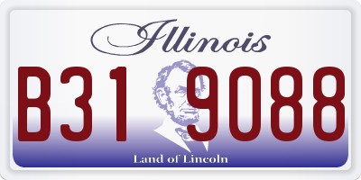 IL license plate B319088