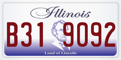 IL license plate B319092