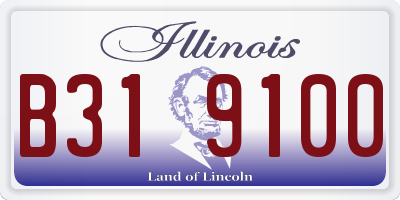 IL license plate B319100