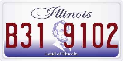 IL license plate B319102