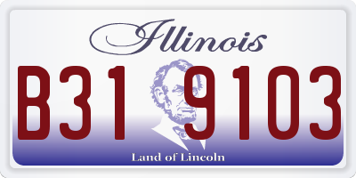 IL license plate B319103