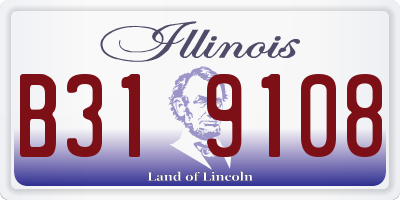 IL license plate B319108