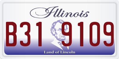 IL license plate B319109