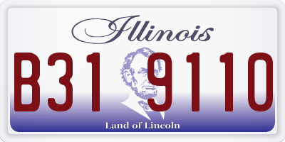 IL license plate B319110