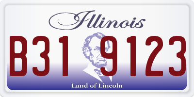 IL license plate B319123