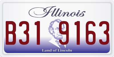 IL license plate B319163