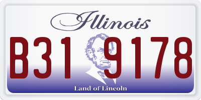 IL license plate B319178