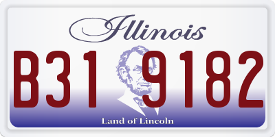 IL license plate B319182