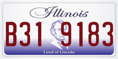 IL license plate B319183