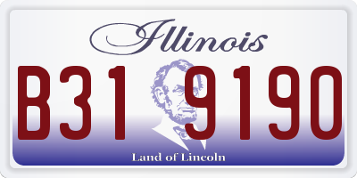 IL license plate B319190