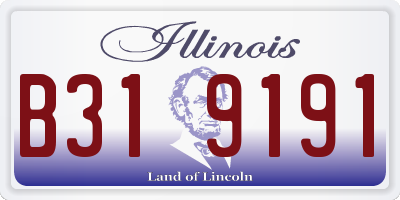 IL license plate B319191