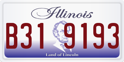 IL license plate B319193