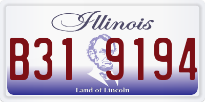 IL license plate B319194
