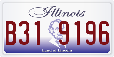 IL license plate B319196