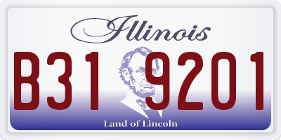 IL license plate B319201