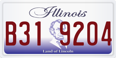 IL license plate B319204