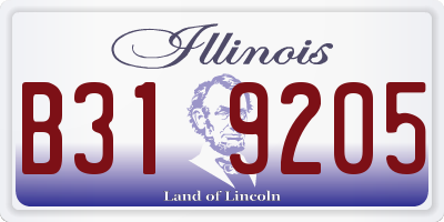 IL license plate B319205