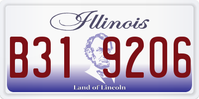 IL license plate B319206