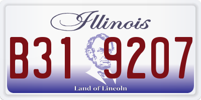 IL license plate B319207