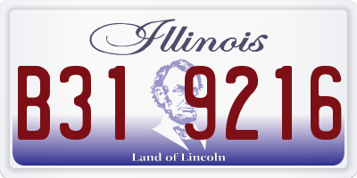 IL license plate B319216