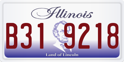 IL license plate B319218