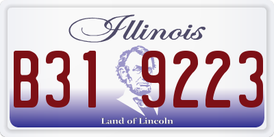 IL license plate B319223