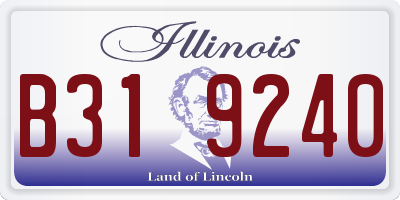 IL license plate B319240