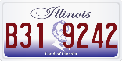 IL license plate B319242