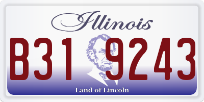 IL license plate B319243