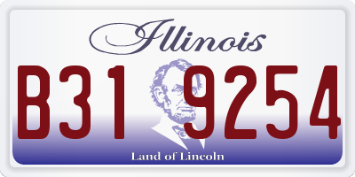 IL license plate B319254