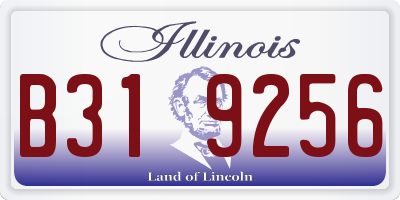 IL license plate B319256