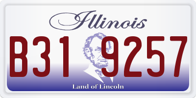 IL license plate B319257