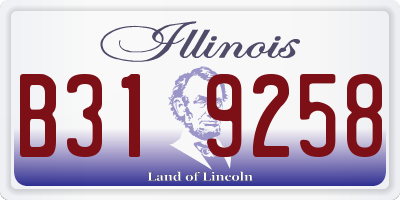 IL license plate B319258