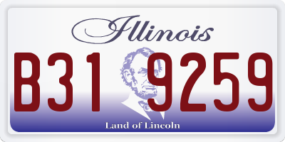 IL license plate B319259