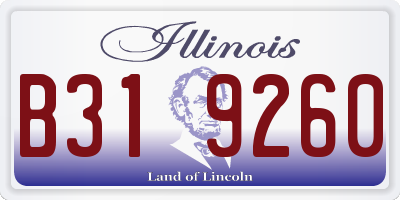 IL license plate B319260