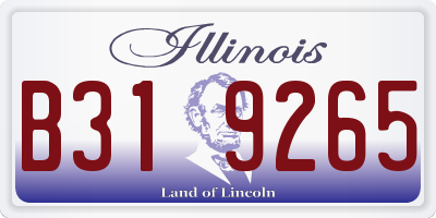 IL license plate B319265