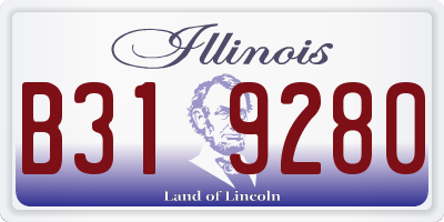 IL license plate B319280