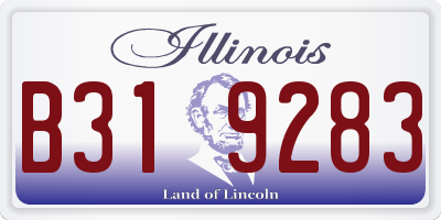 IL license plate B319283