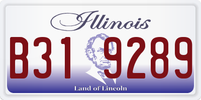 IL license plate B319289
