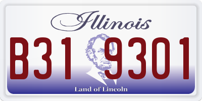 IL license plate B319301