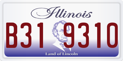 IL license plate B319310
