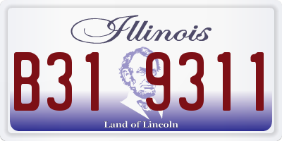 IL license plate B319311