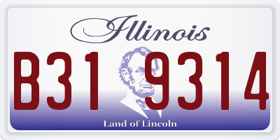 IL license plate B319314