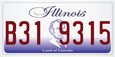 IL license plate B319315