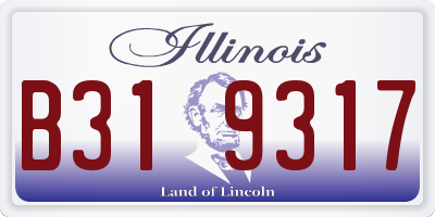 IL license plate B319317